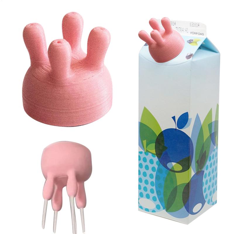 Kitchen Gadgets To 3D Print - 再利用可能な漫画のミルクボトルキャップ,飲用ボトル,ミルクディスペンサー,注ぎ口カバー,ジュース,ミルク,漫画,キッチンガジェット