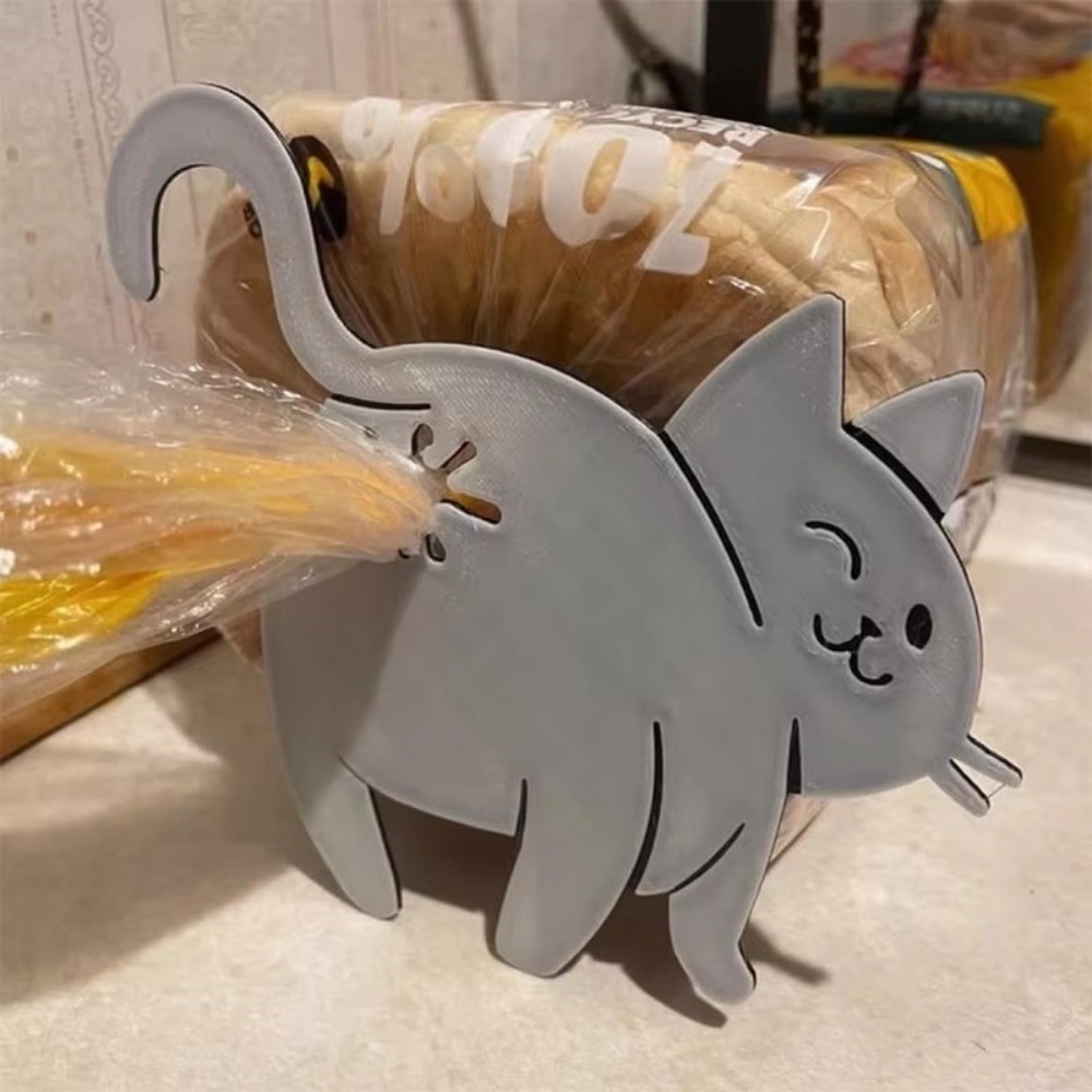 Kitchen Gadgets To 3D Print - 可愛い3Dプリントパン袋クリップ猫のお尻キッチンガジェットスナック袋シーリングクリップ猫好きのための斬新な食品保存袋クリップ