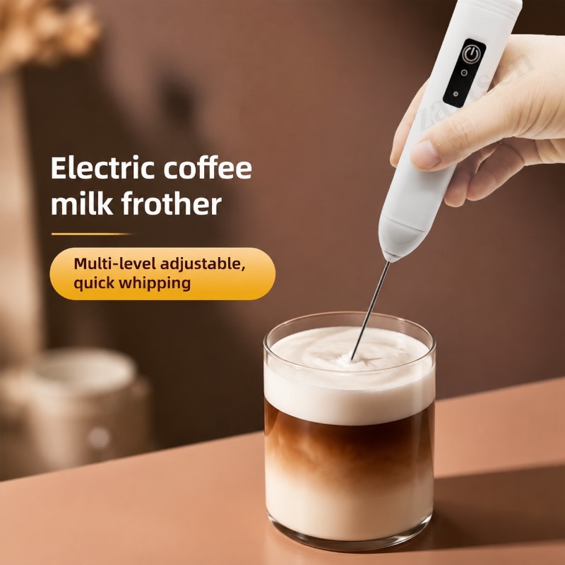 Healthy Kitchen Gadgets - 電動コーヒーミルク泡立て器、コーヒークリーマー、ハンドヘルドエッグビーター、泡立て器、キッチン自動泡立て器ツール