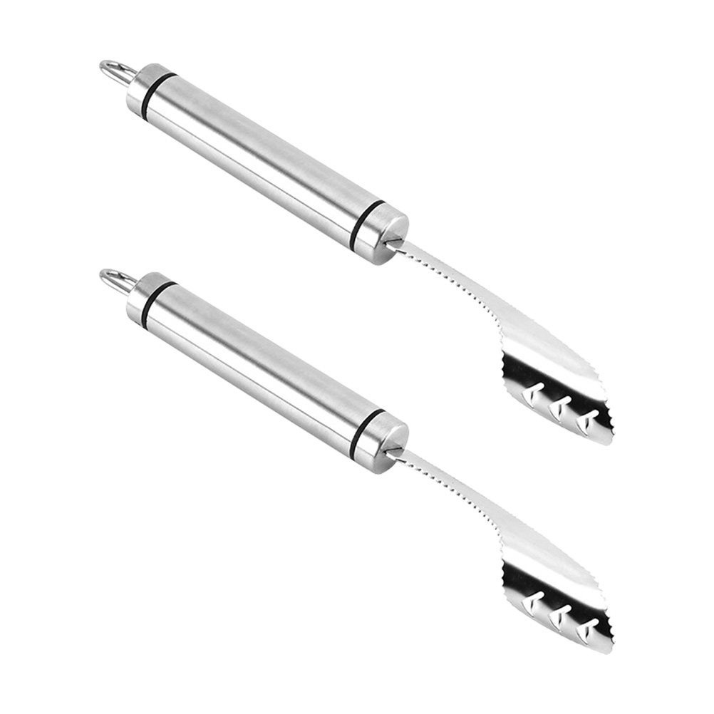 Kitchen Gadgets Tools - 2 個ステンレス鋼チリコアーラーリムーバー鋸歯状ペッパーデシーダーキッチンガジェットハラペーニョピーマンカッターツール錆びにくい