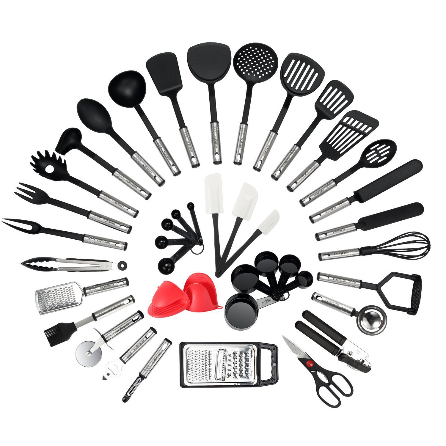 Kitchen Gadgets Tools - ホットセール42点セット ノンスティック耐熱ナイロンステンレス製キッチン用品/調理器具/アクセサリー/調理ツール/キッチンツールセット