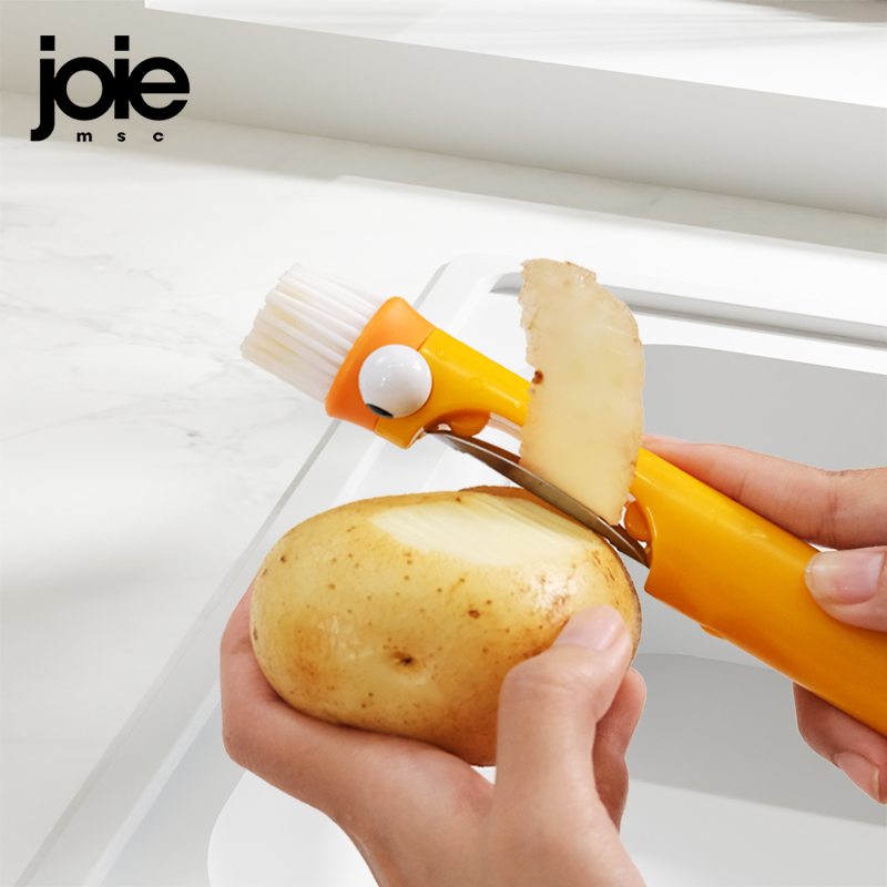 Kitchen Gadgets Joie - ジョイピーラー＆ブラシ多機能果物野菜ピーラー＆クリーニングブラシポテトアップルピーリングツール家庭用キッチンガジェット