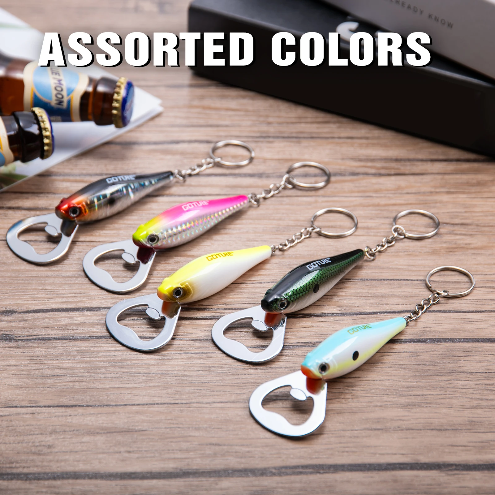 Goture 1 個釣りルアーボトルオープナー炭素鋼魚パター - Kitchen Gadgets Pakistan のレビューと価格