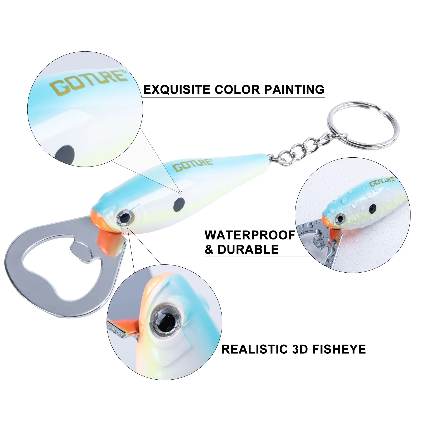 Goture 1 個釣りルアーボトルオープナー炭素鋼魚パター - Kitchen Gadgets Pakistan のレビューと価格
