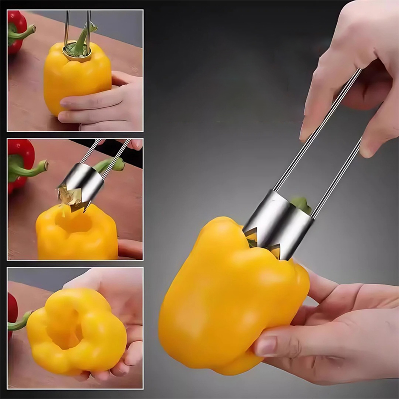 ステンレス鋼フルーツコアリムーバーアップル梨ピーマンピッター - Kitchen Gadgets Tools のレビューと価格