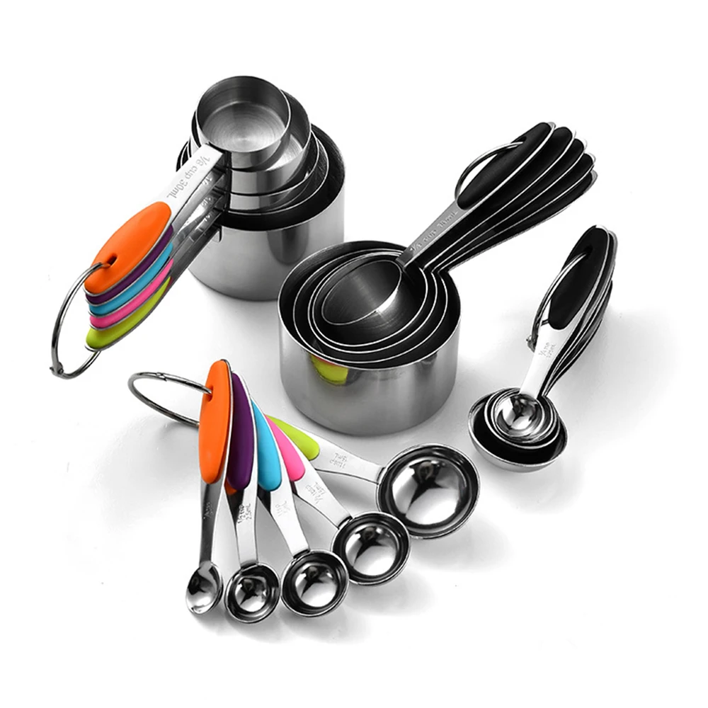 5/10 個ステンレス鋼計量カップとスプーンセットキッチンア - Kitchen Gadgets Pakistan のレビューと価格