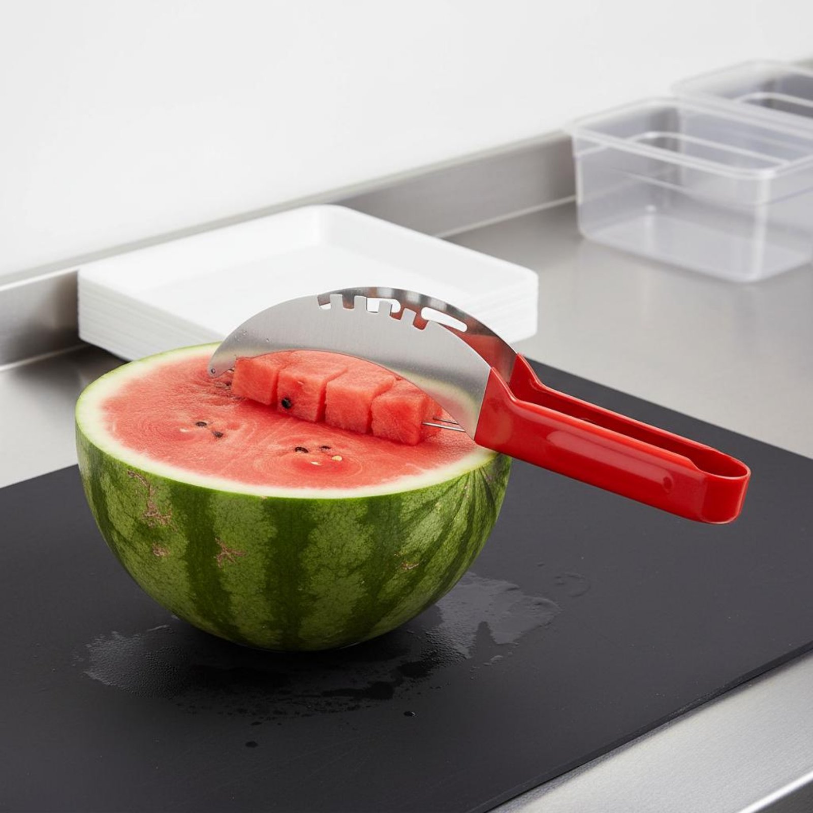 スイカキューブカッター食品グレード素材スイカキューブカッター - Kitchen Gadgets Tools のレビューと価格
