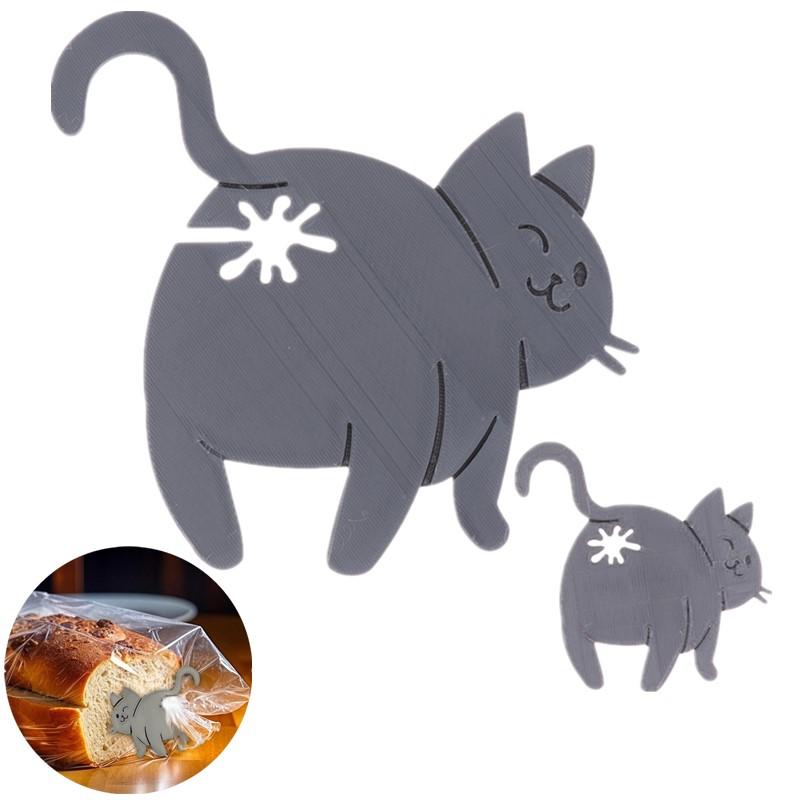 3Dプリントの面白い猫のパンクリップバッグホルダー、斬新なキ - Kitchen Gadgets To 3D Print のレビューと価格