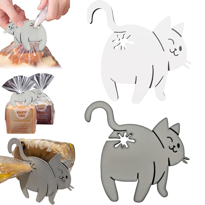 面白い猫のお尻のパンクリップ3Dプリントバッグクリップバッグ - Kitchen Gadgets To 3D Print のレビューと価格