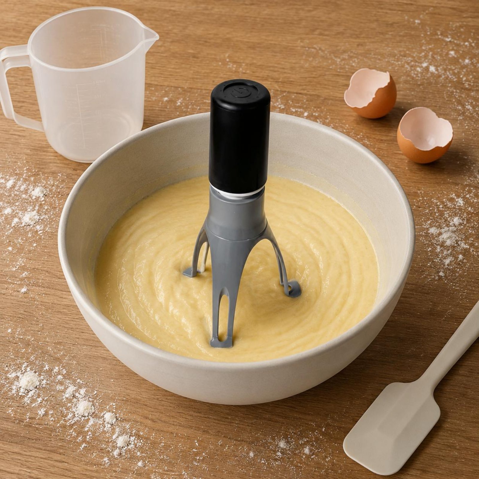 自動三角攪拌機 - ハンズフリー電動卵泡立て器＆キッチンミキ - Healthy Kitchen Gadgets のレビューと価格