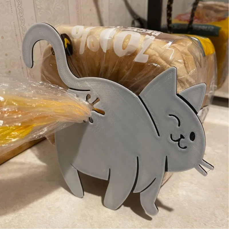 クリエイティブな3Dプリント猫のお尻型パンクリップ、面白いノ - Kitchen Gadgets To 3D Print のレビューと価格