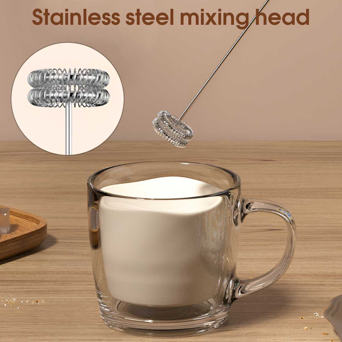 コーヒー電動ミルクフォーマー、電動泡立て器、コードレス電動飲 - Healthy Kitchen Gadgets のレビューと価格