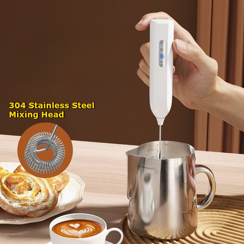 新型ハンドヘルド電動ミルクフォーマー、自動泡立て器、コーヒー - Healthy Kitchen Gadgets のレビューと価格