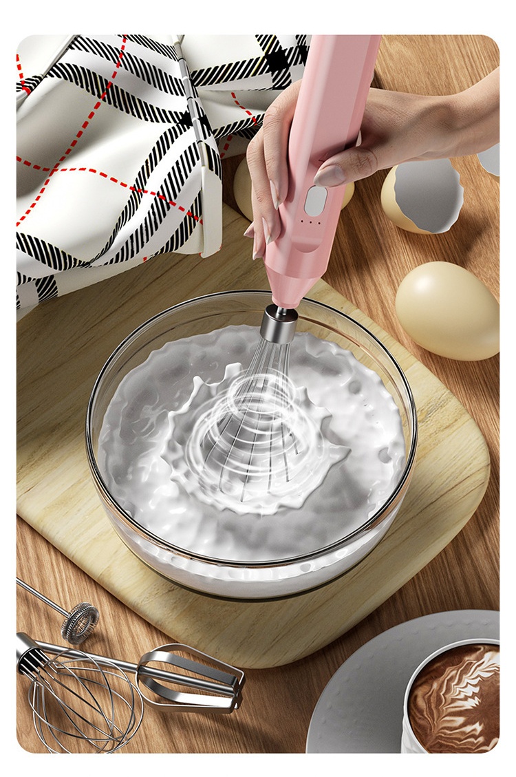 1 個電動ミルク泡立て器ハンドヘルド卵ビーターコーヒーミルク - Kitchen Gadgets Tools のレビューと価格