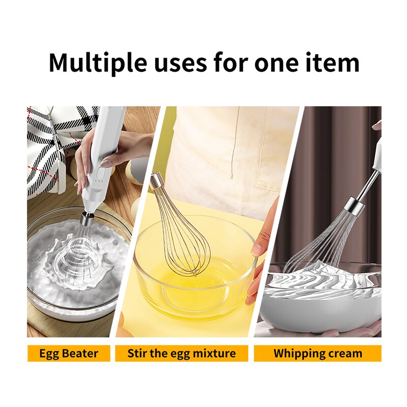 1 個電動ミルク泡立て器ハンドヘルド卵ビーターコーヒーミルク - Kitchen Gadgets Tools のレビューと価格